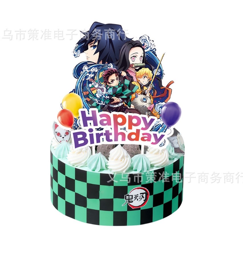 Demon Slayer Anime Happy Birthday Cake Topper online bestellen | Party  Spirit