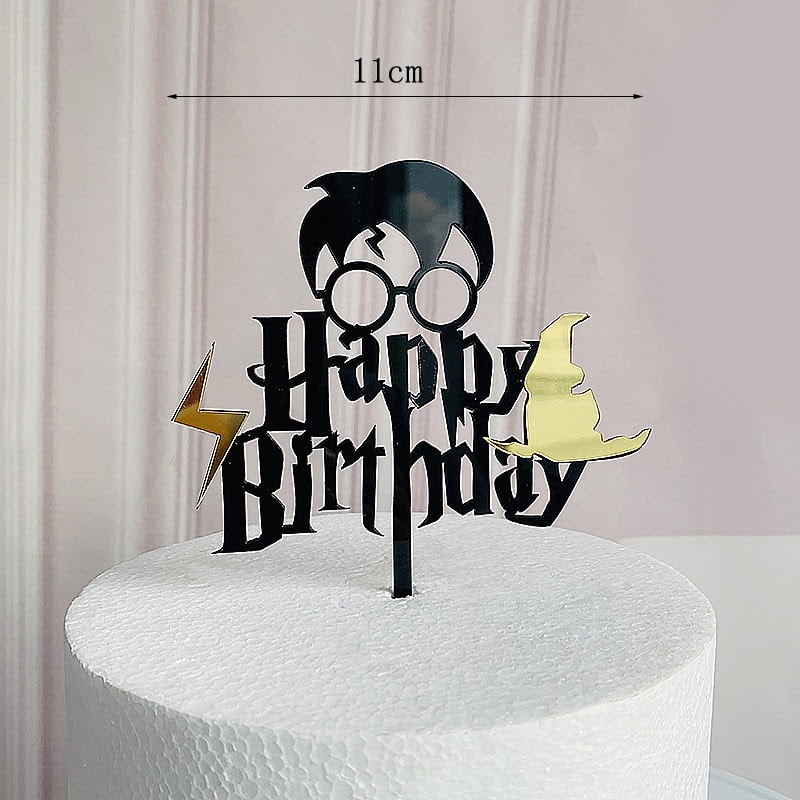 11 Pieces Glitter Wizard Cupcake Toppers Harry Potter,Wopin Happy Birthday Cake  Topper Children Cartoon Party Decoration Birthday Party Supplies on OnBuy