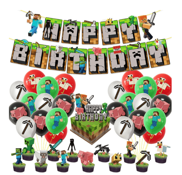 Minecraft Happy Birthday Decoration Set (38pcs.) online bestellen